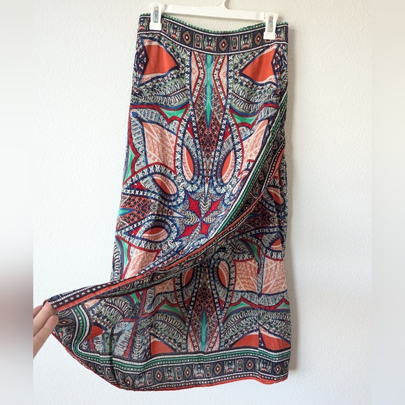 Maeve Anthropologie Midi Silk Skirt - Picture 2 of 7